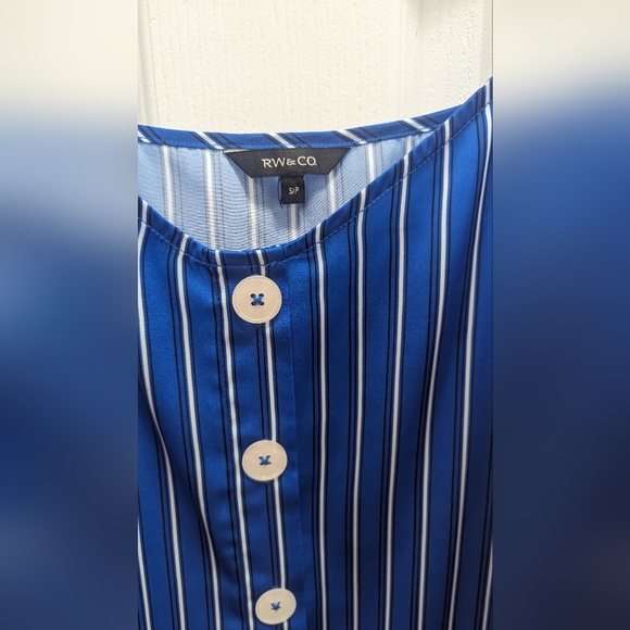 RW&CO Blue Stripes Cami with Spaghetti Strap - Picture 3 of 3